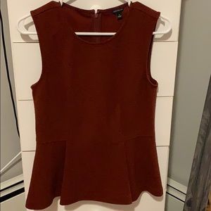 Ann Taylor Size Small Maroon Peplum Tank